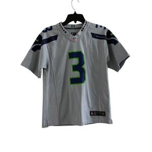 Nike Seattle Seahawks Russell Wilson #3 Youth Jersey Size L Gray NFL Football